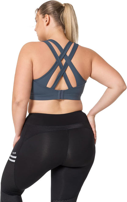 Women High Impact Sports Bras Criss Cross Back Sexy Running Bra for plus Size