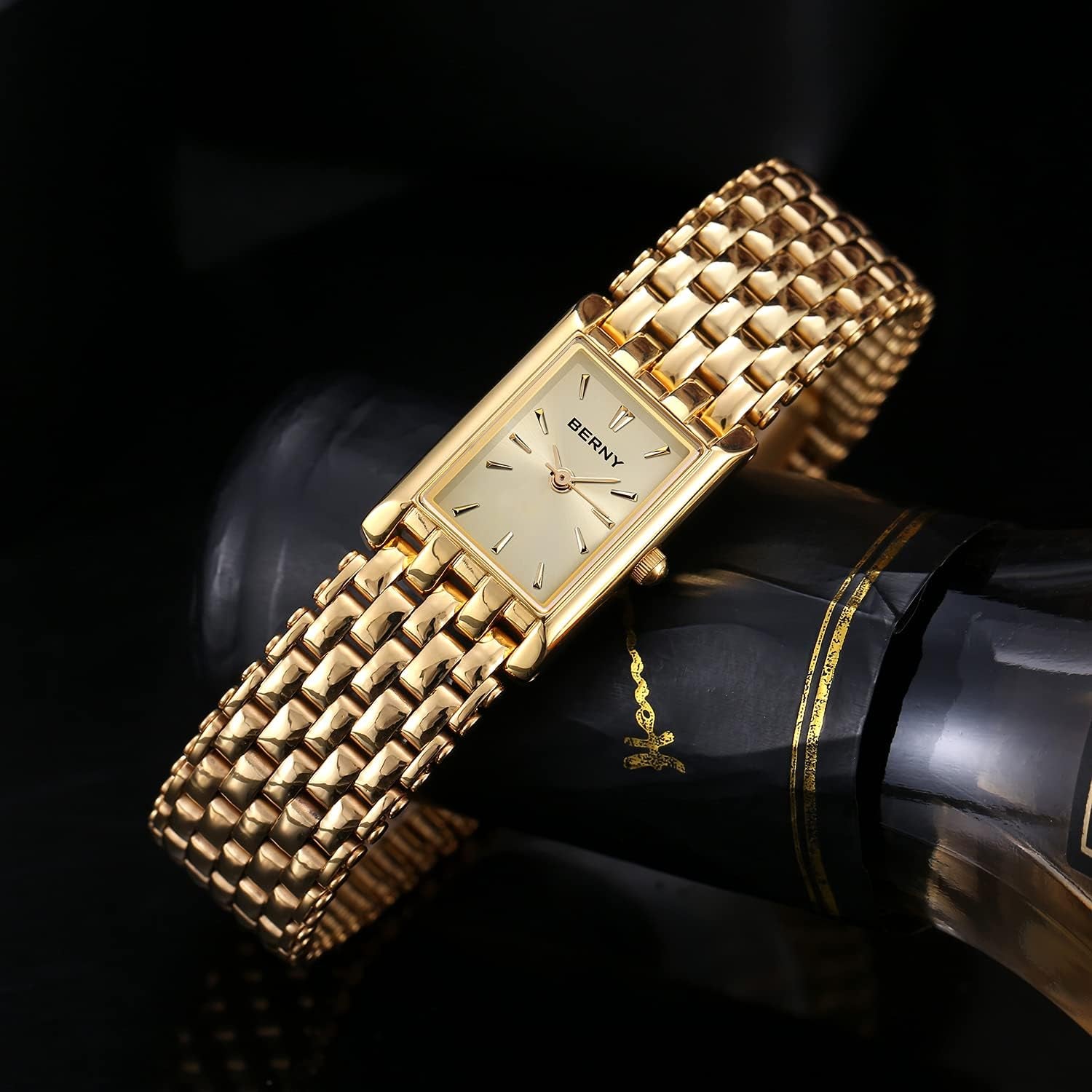 Gold Watches for Women Updated Ladies Quartz Wrist Watches Stainless Steel Band Womens Small Gold Watch Luxury Casual Fashion Bracelet Tools Included