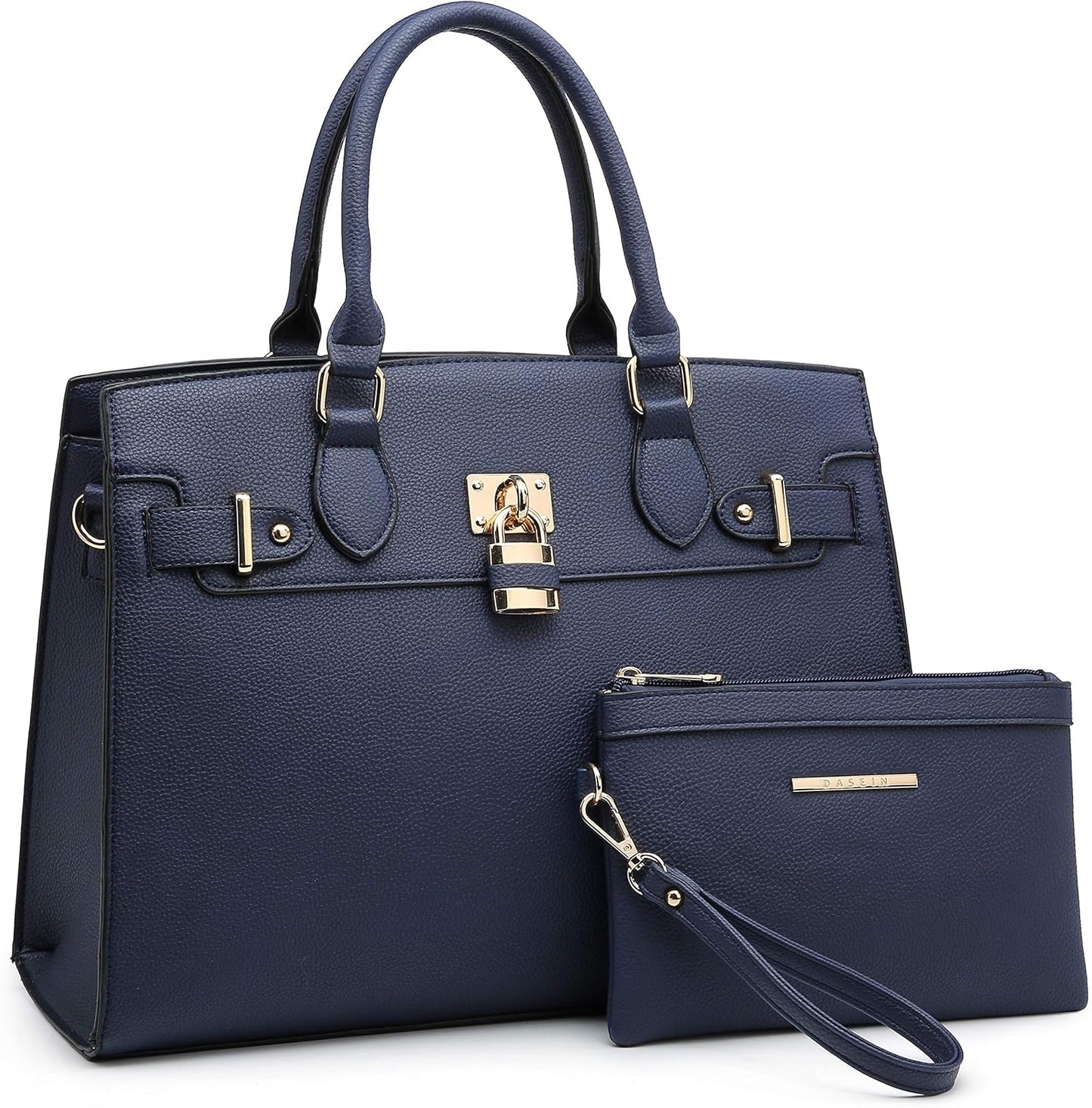 Women Handbags and Purses Ladies Shoulder Bag Top Handle Satchel Tote Work Bag with Matching Clutch