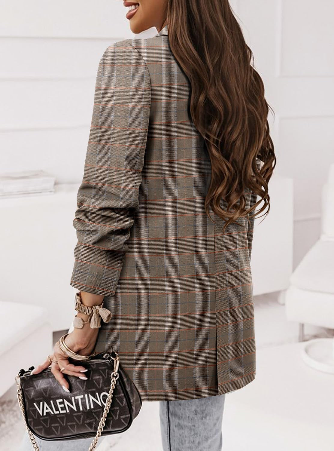 Women Business Casual Blazer Jacket Fashion with Lined Work Professional Suit Jacket