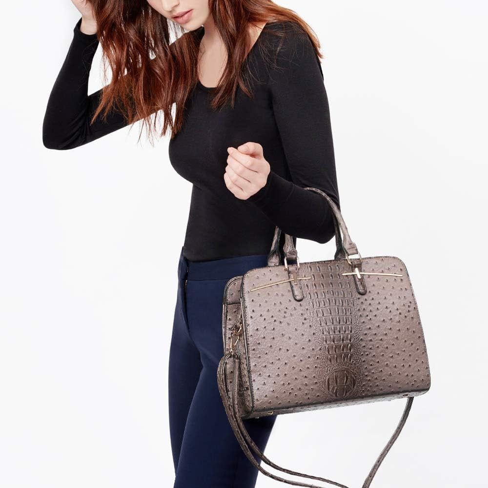 Women Handbag Wallet Tote Shoulder Hobo Bag Top Handle Satchel Purse Set 2Pcs with 3 Compartments