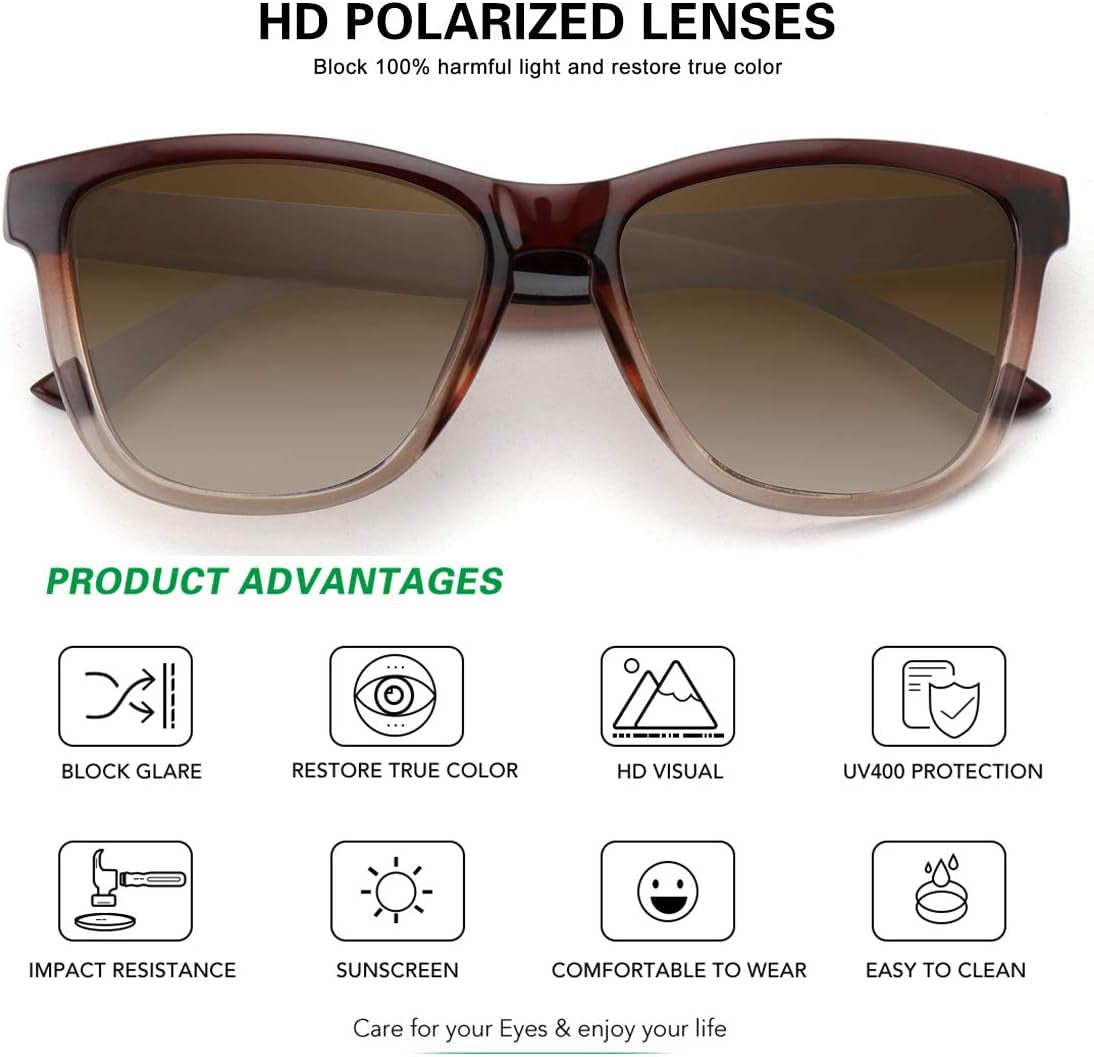 Polarized Sunglasses for Women Men Trendy Classic Retro Designer Style