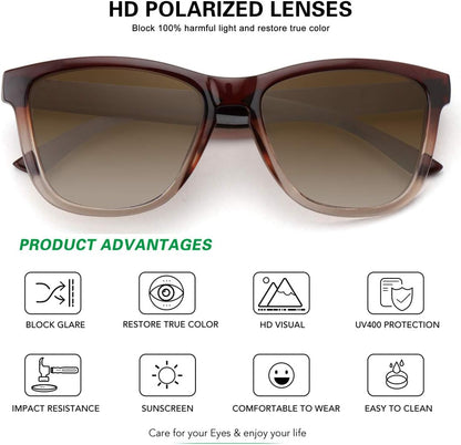 Polarized Sunglasses for Women Men Trendy Classic Retro Designer Style