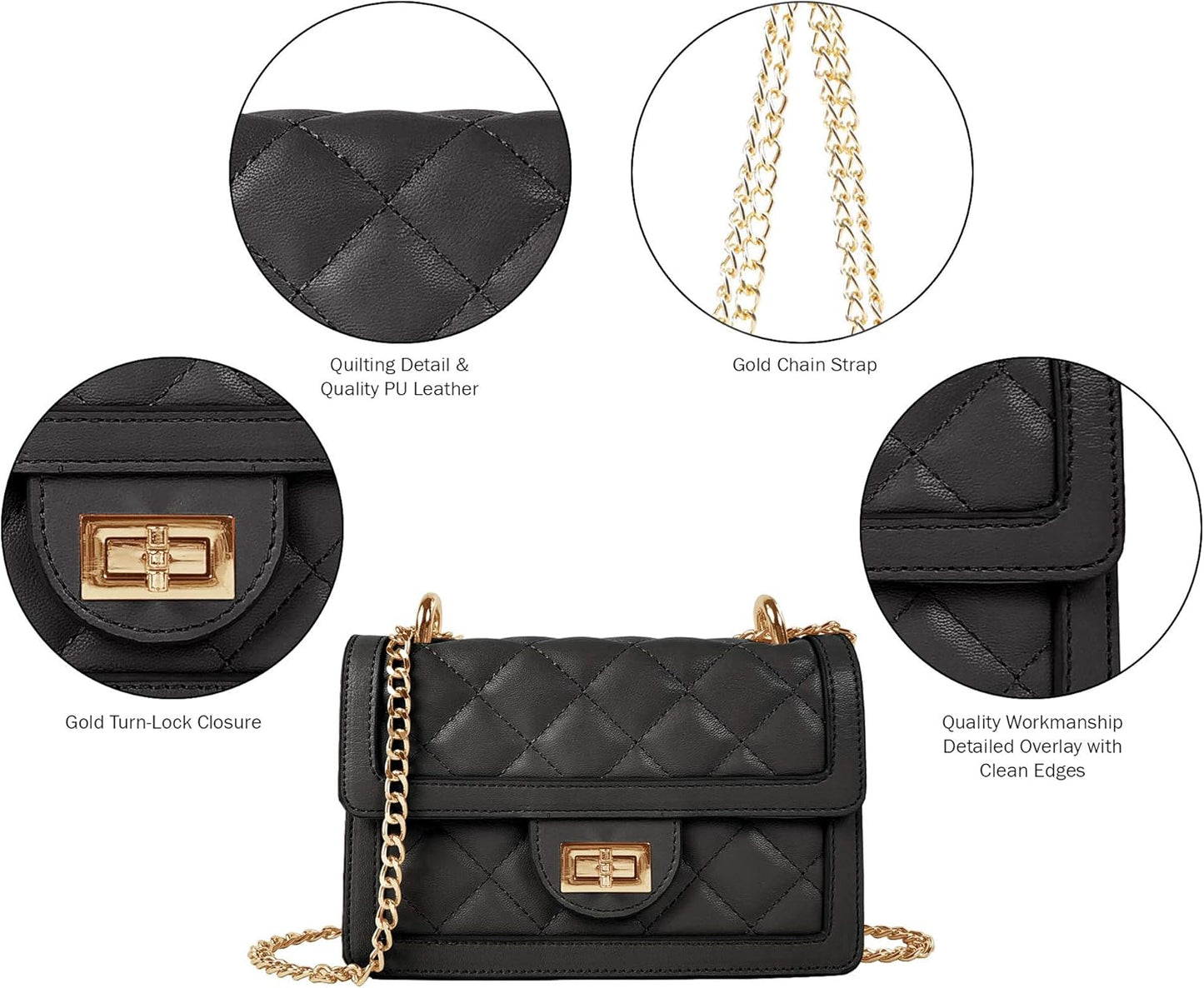 Small Quilted Crossbody Bag, Trendy Designer Mini Shoulder Bag, Phone Wallet Purse for Women