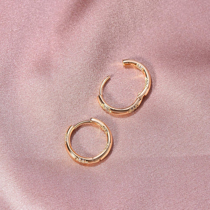 Cubic Zirconia Huggie Earrings 14K Gold Plated Tiny Earrings Small Huggie Hoop Earrings Simple Lightweight Hoops Gift for Women