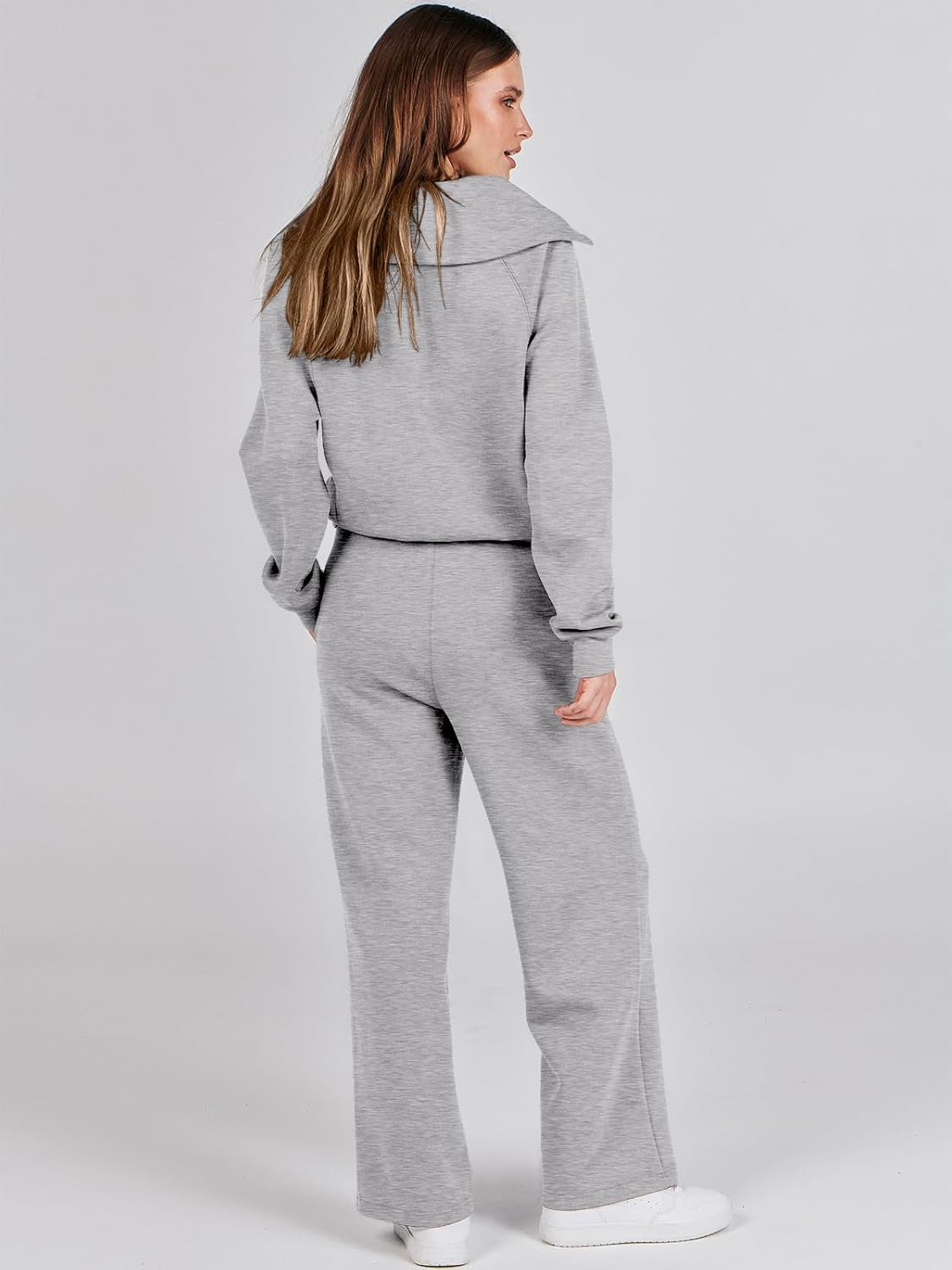 Women 2 Piece Outfits Sweatsuit Oversized Sweatshirt Sweatpants Tracksuit Sweat Lounge Matching Set 2025 Fall Trendy