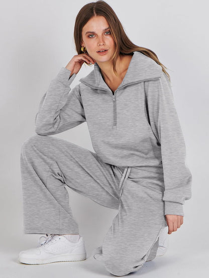 Women 2 Piece Outfits Sweatsuit Oversized Sweatshirt Sweatpants Tracksuit Sweat Lounge Matching Set 2025 Fall Trendy