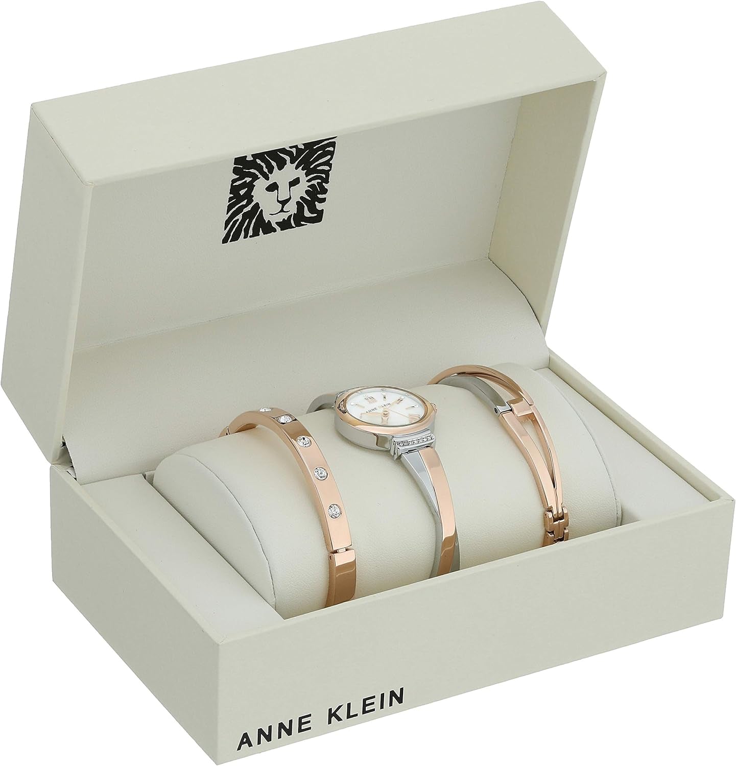 Women'S Premium Crystal Accented Bangle Watch Set, AK/2245