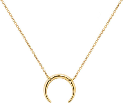 Dainty Gold Layered Bar Neckalce Moon Pendant Lariat Y Necklace 14K Gold Simple Necklace for Women