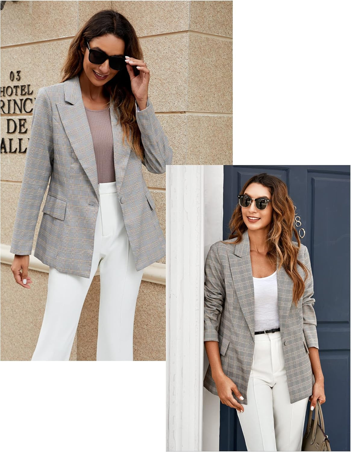 Women'S Casual Long Sleeve Lapel Button Slim Work Office Blazer Jacket