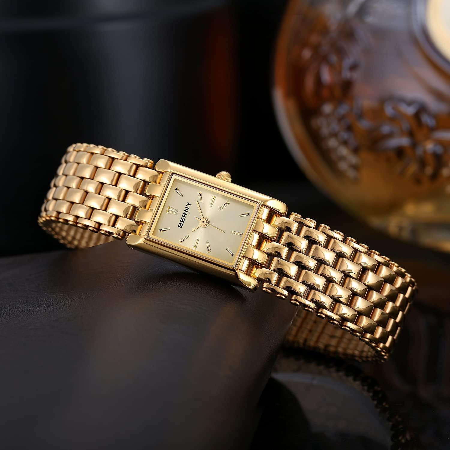 Gold Watches for Women Updated Ladies Quartz Wrist Watches Stainless Steel Band Womens Small Gold Watch Luxury Casual Fashion Bracelet Tools Included