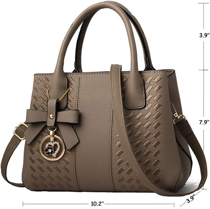 Purses and Handbags for Women Fashion Ladies PU Leather Top Handle Satchel Shoulder Tote Bags