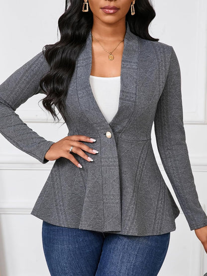 Women Casual Blazers Button Knit Lightweight Business Cardigan Jackets Blazer for Work