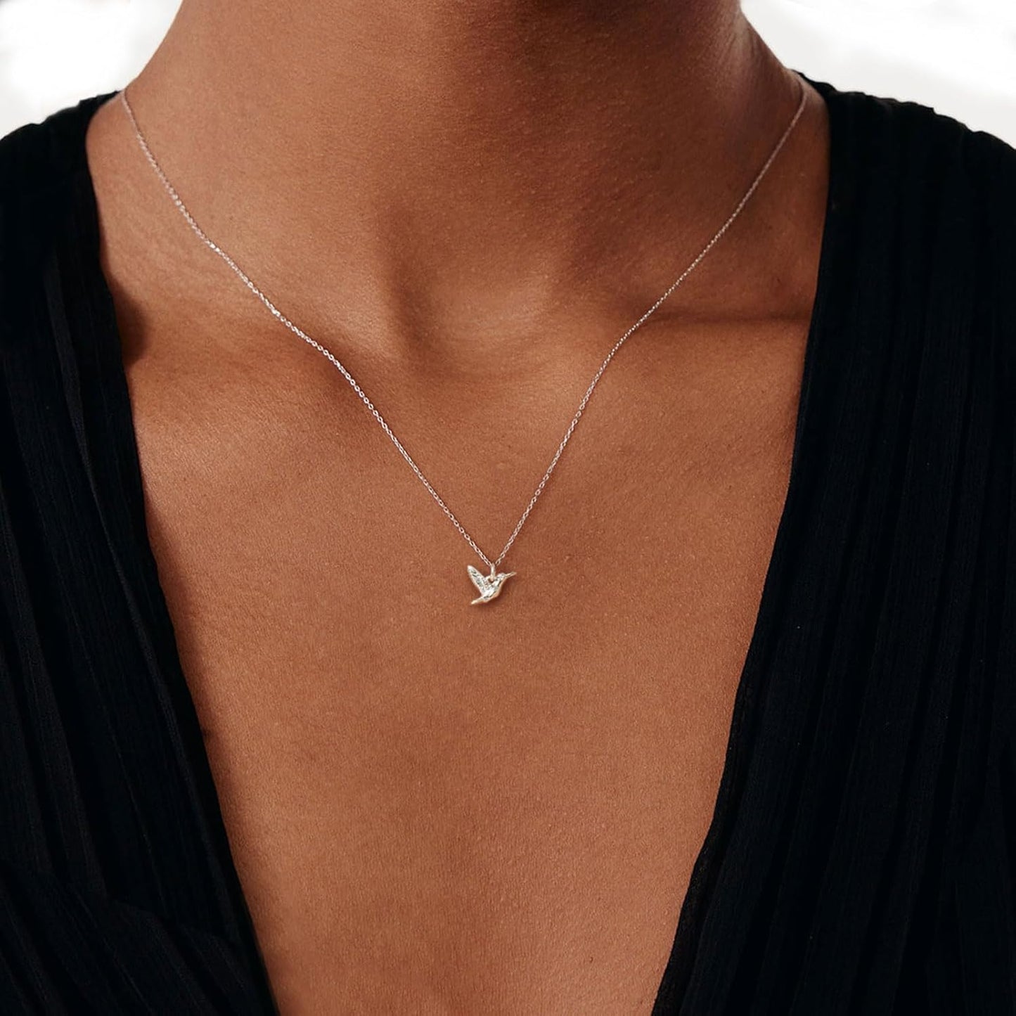 Silver Necklace for Women, Dainty Star of David Necklace 14K White Gold Plated Butterfly Necklace Sun Lotus Flower Necklace Simple Bead Necklace Jewelry Everyday for Women