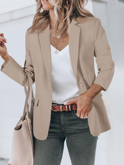 Womens Casual Blazers Open Front Long Sleeve Work Office Suit Jackets Blazer