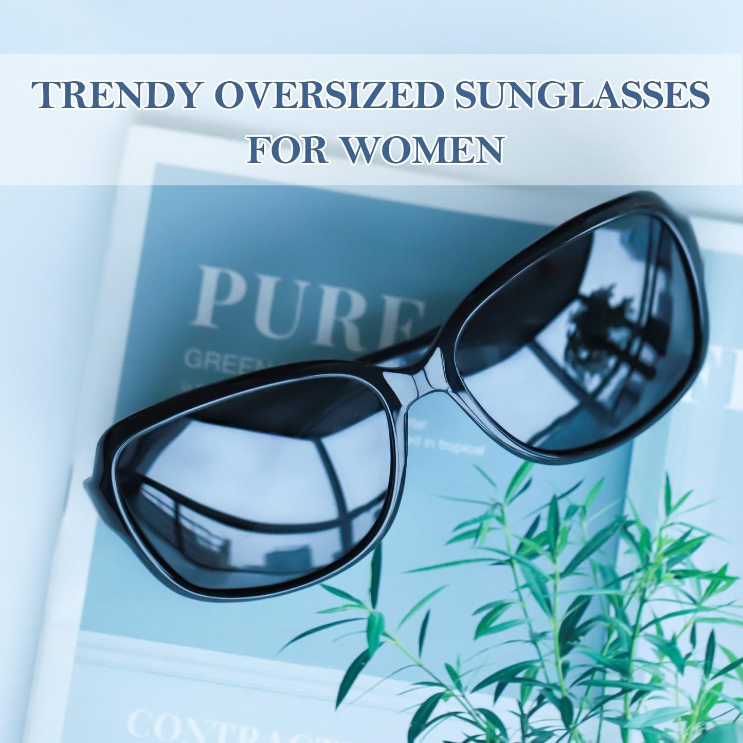 Small Wrap Sunglasses for Women | Lightweight Square Frame with 100% UV400 | Polarized Shade for Womens