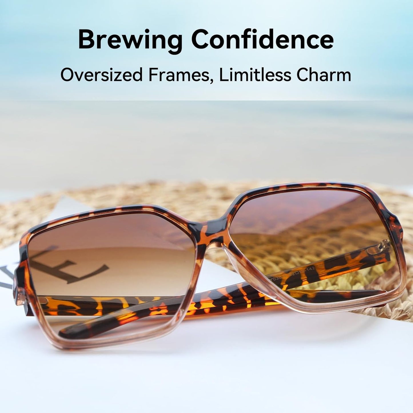 Oversized Square Sunglasses for Women Big Large Wide Fashion Shades for Men UV Protection Unisex