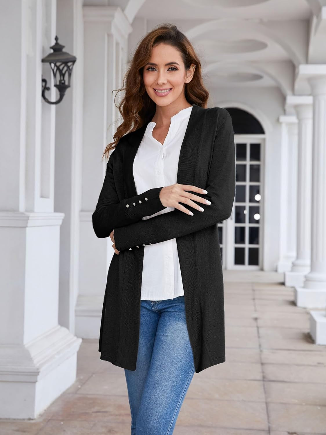 Women'S Cardigan Sweaters Open Front Long Sleeve Cardigan Dressy Casual Trendy Lightweight