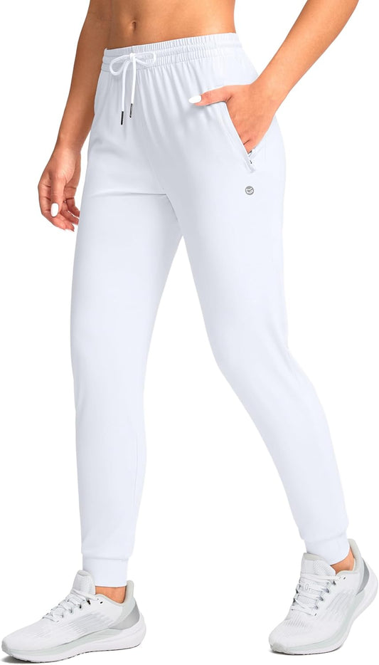 Women'S Joggers Pants with Zipper Pockets Tapered Running Sweatpants for Women Lounge, Jogging