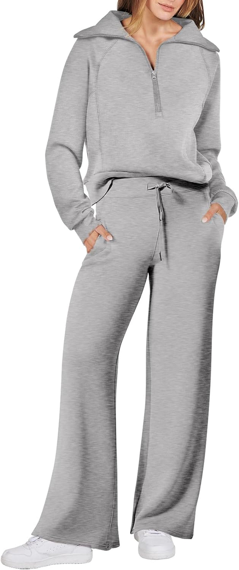 Women 2 Piece Outfits Sweatsuit Oversized Sweatshirt Sweatpants Tracksuit Sweat Lounge Matching Set 2025 Fall Trendy