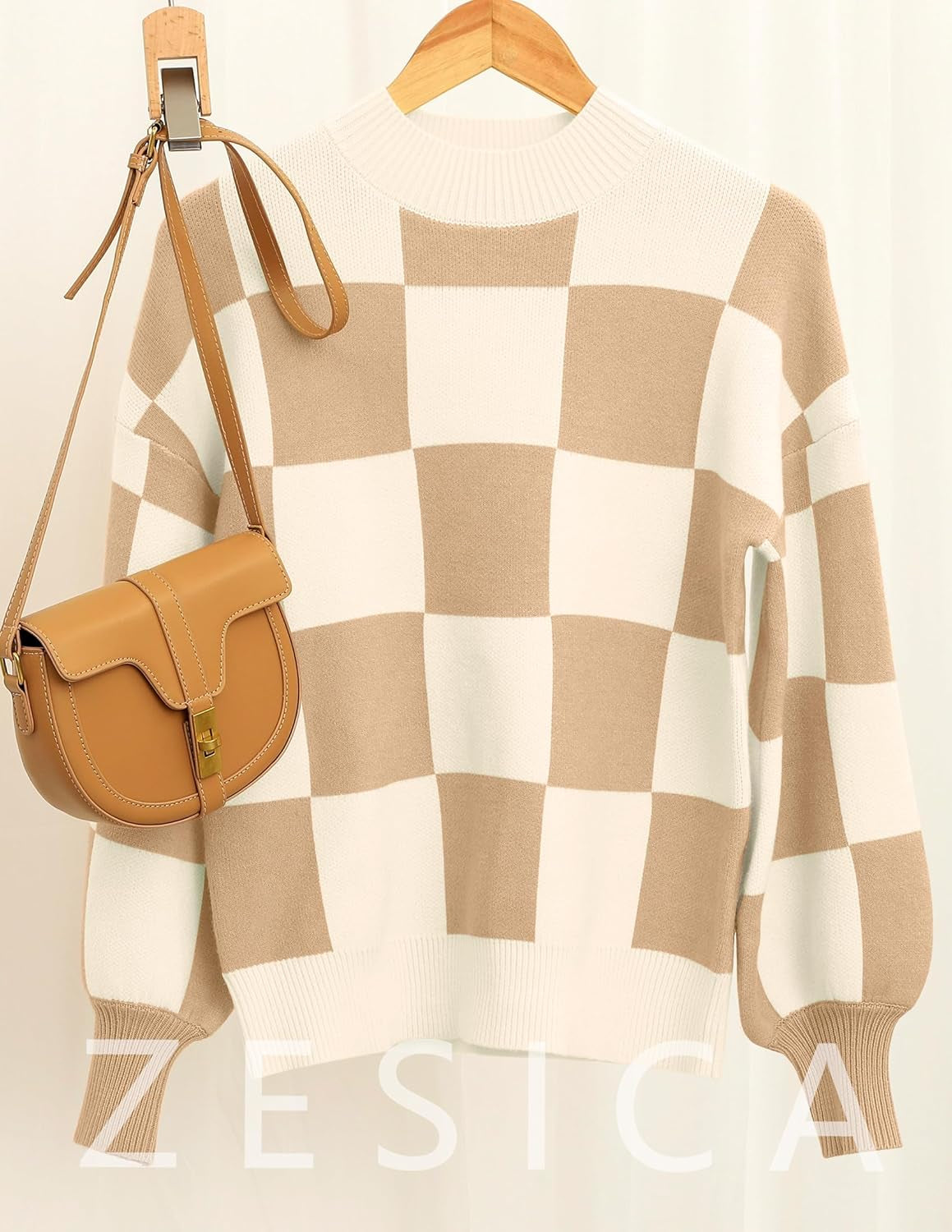 Women'S Fall Fashion Turtleneck Long Sleeve Striped Ribbed Knit Loose Pullover Sweater Tops